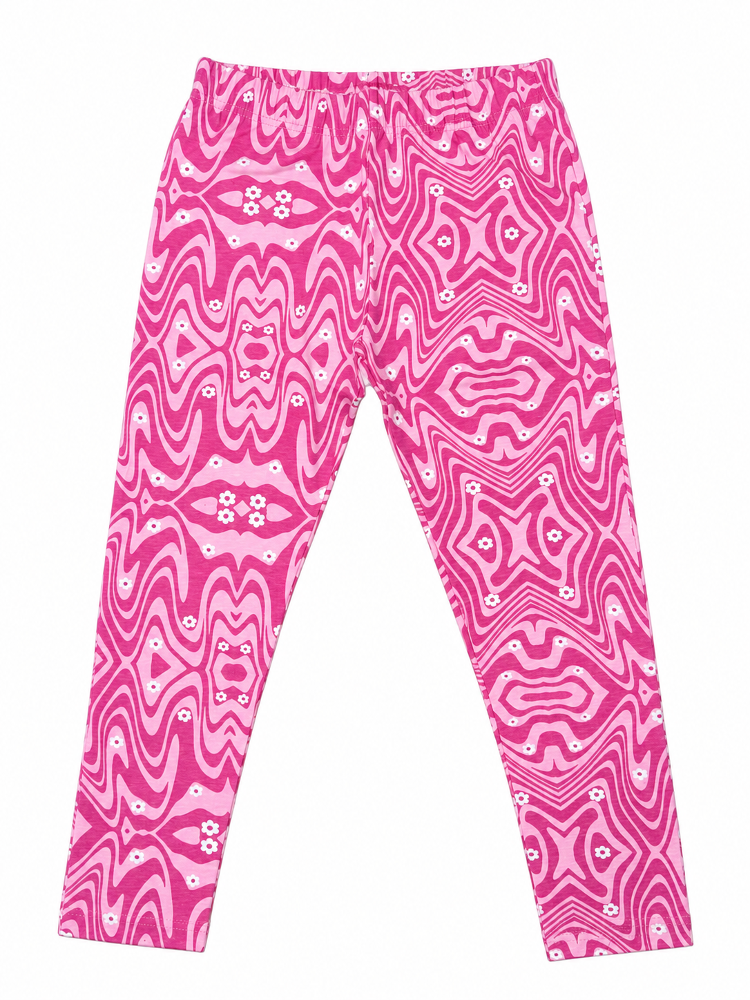 Daisy Swirl Girls Leggings | Full Length