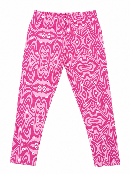 Daisy Swirl Girls Leggings | Full Length
