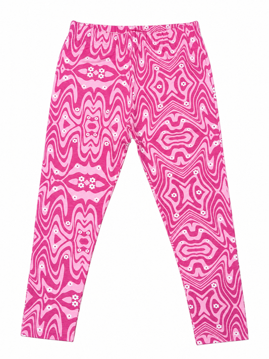 Daisy Swirl Girls Leggings | Full Length
