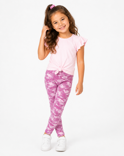 Bubblegum Camo Leggings | Full Length