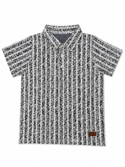 Graphite Glitch - Boys Polo T-Shirt