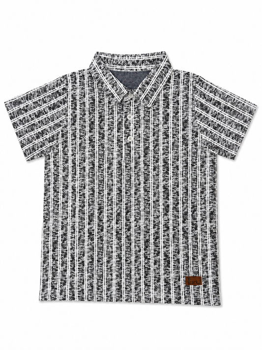 Graphite Glitch - Boys Polo T-Shirt