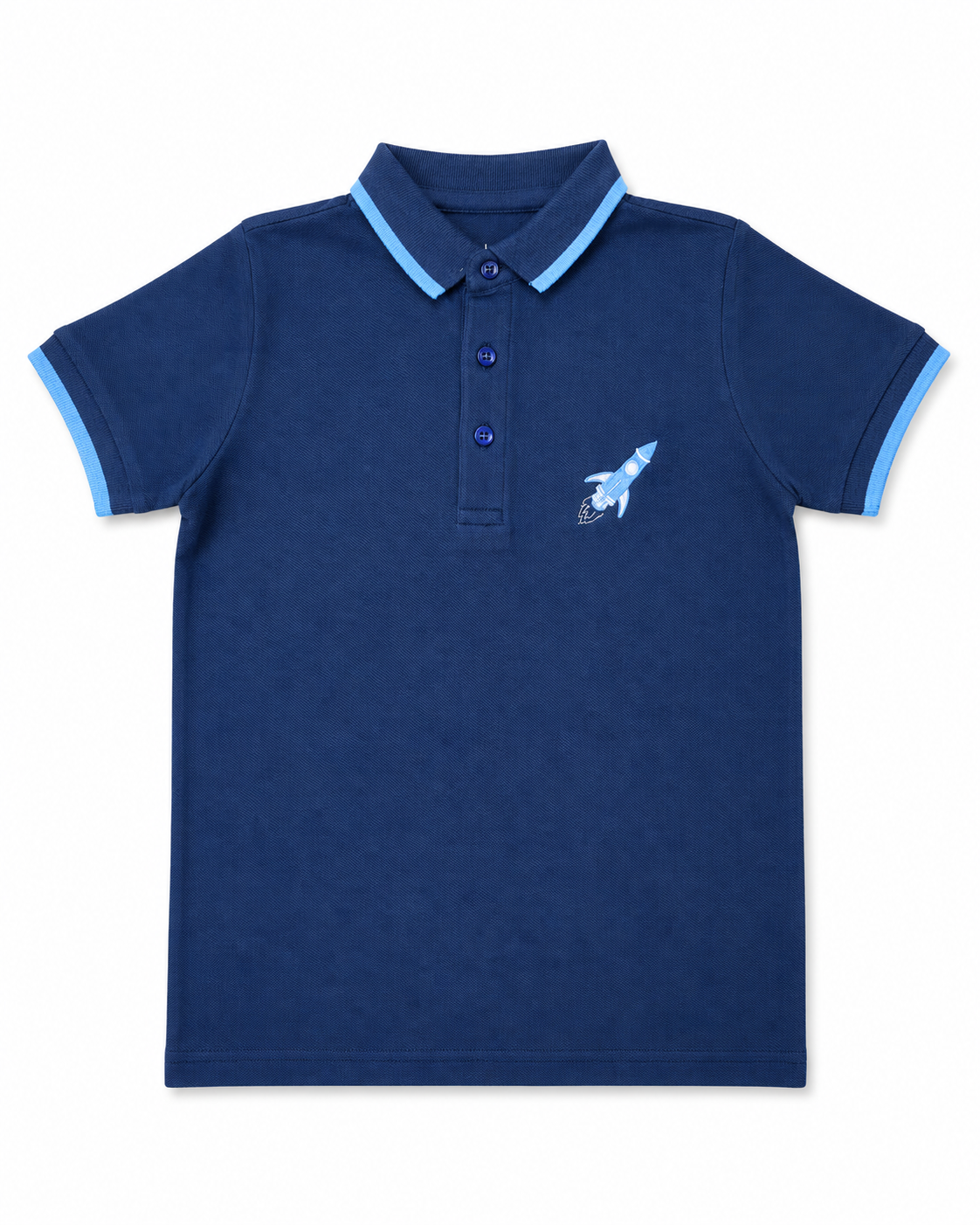 Rocket Rider - Boys Polo T-Shirt | Navy