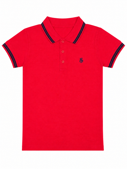 Racer Red - Boys Collar T-shirt