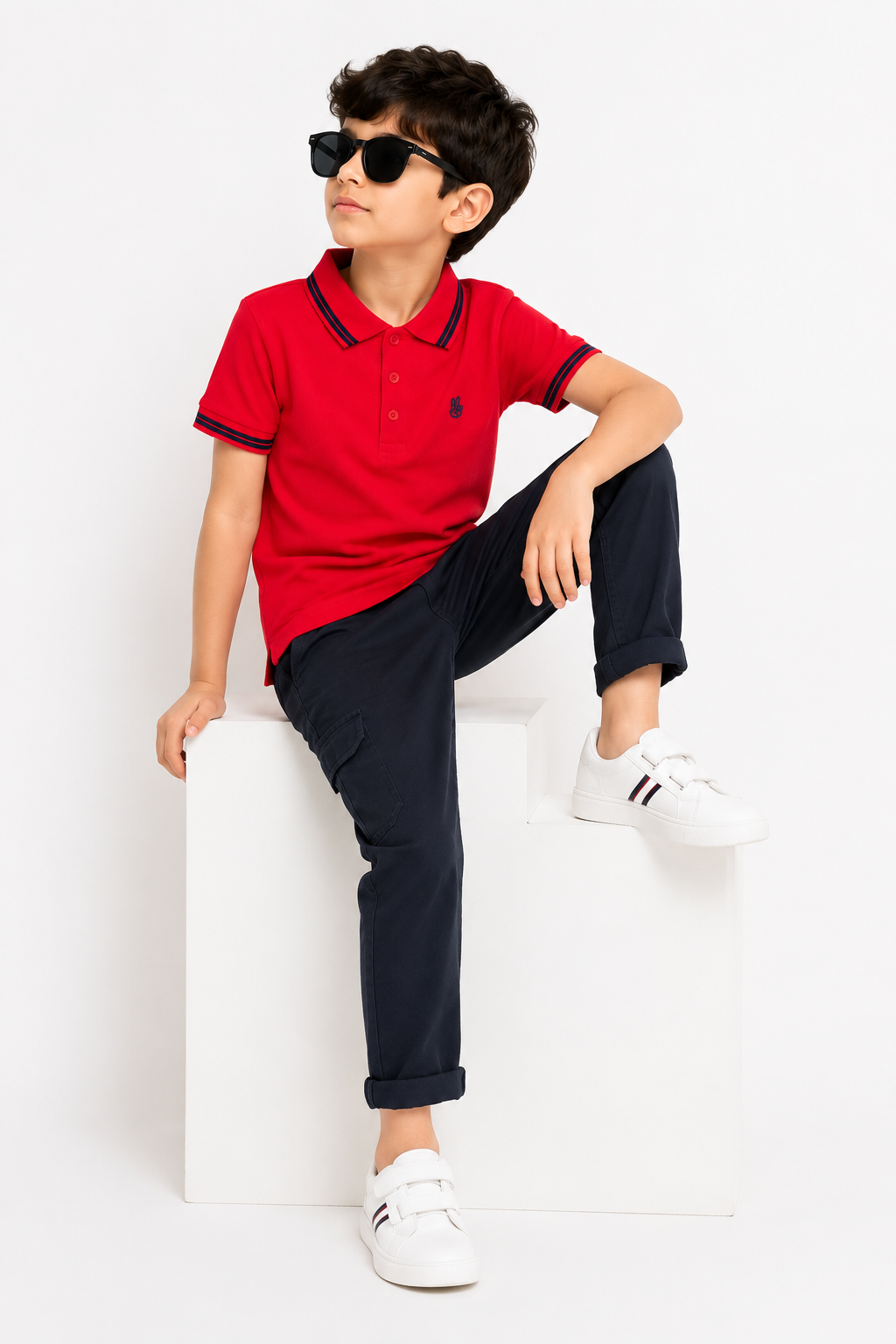 Racer Red - Boys Collar T-shirt