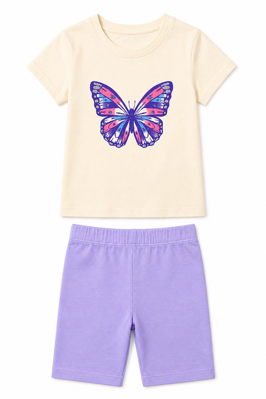 Lavish Butterfly - Girls Co-ords Set