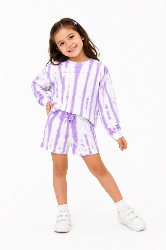 Purple Popcicals Girls Pure Cotton Co-Ords set
