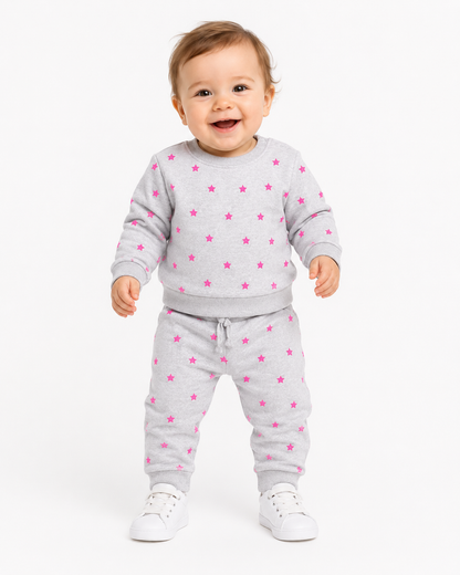 Pink Stardust - Babies Snuggle Co-ord Set