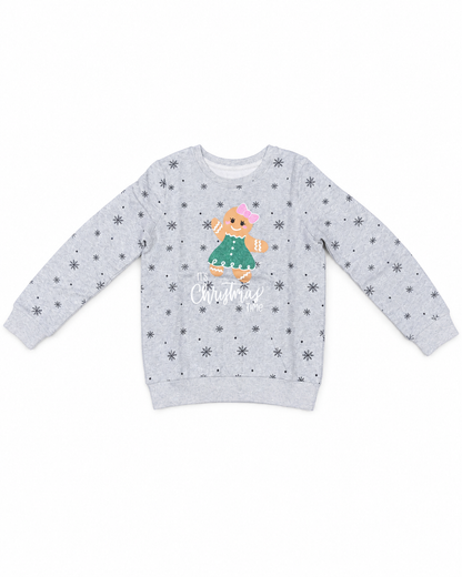 Snowflake Cookie Winter Sweatshirt - Melange