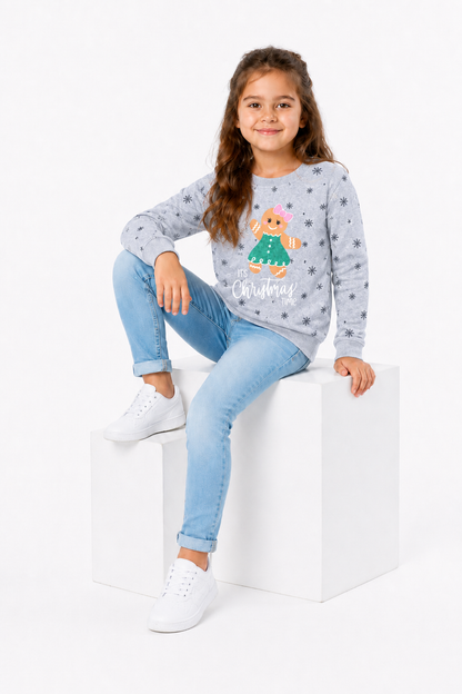 Snowflake Cookie Winter Sweatshirt - Melange
