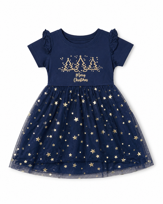 Navy North-star Frock - Girls Premium Cotton Frock
