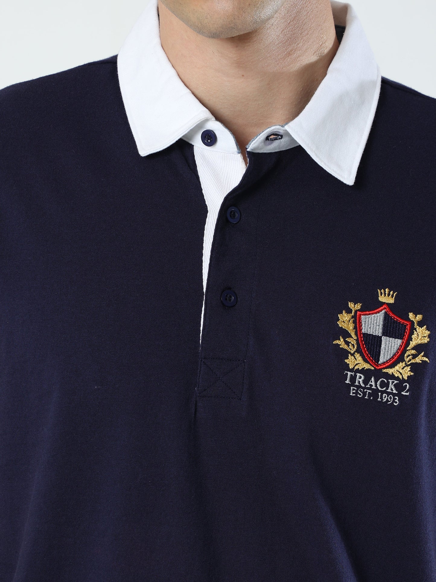 Classic Men's Collared T-Shirt - Navy
