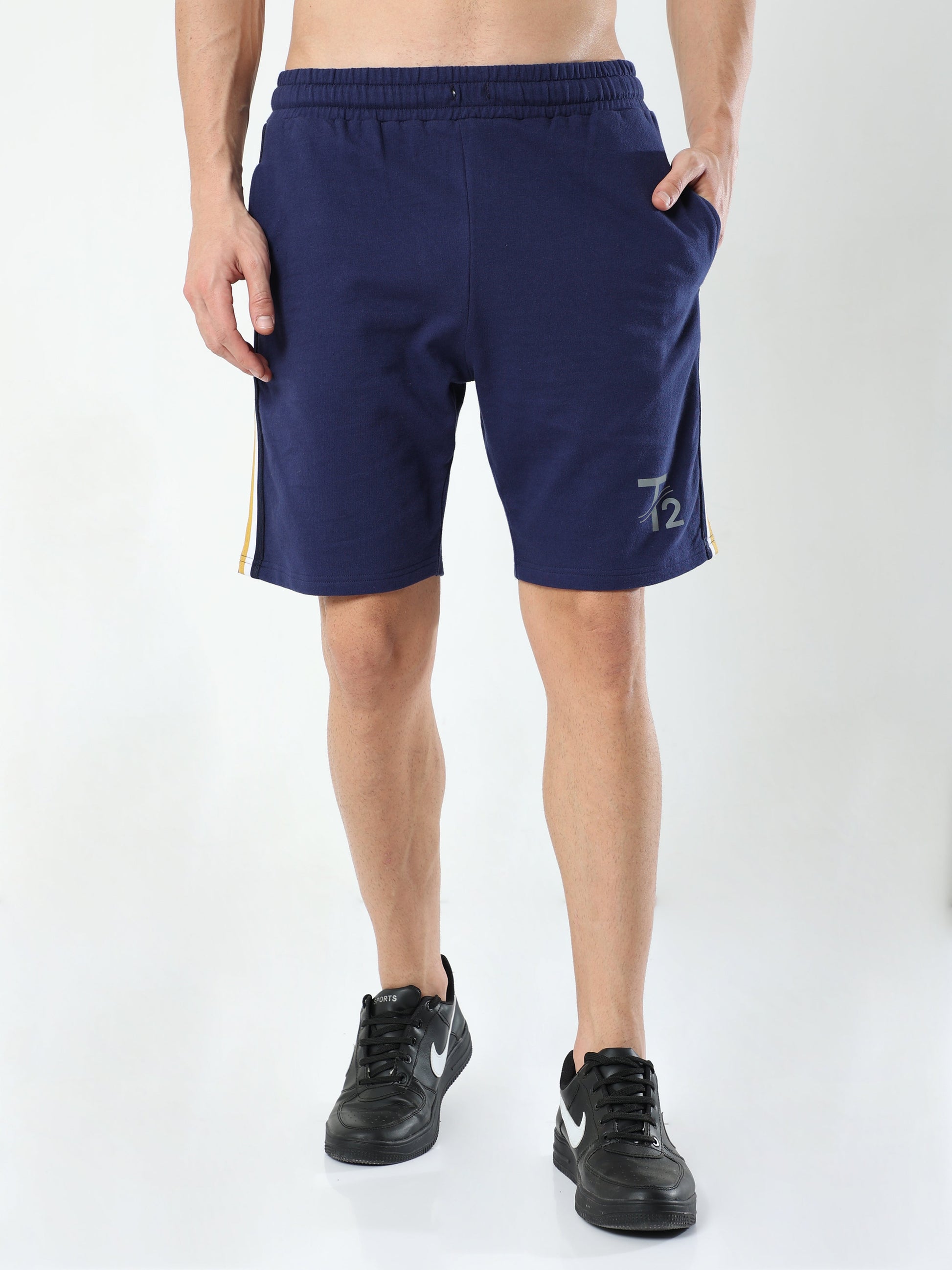Comfy Cotton - Men's Casual Shorts : Navy