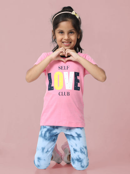 Self Love Club Girls T-Shirt - Pink