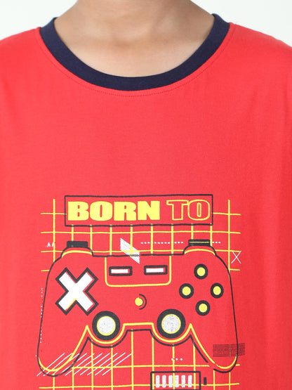 Born to Game Boys T-Shirt ( Red )