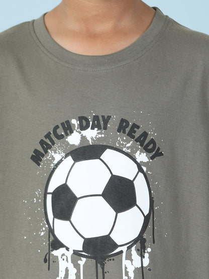 Match Ready Boys T-Shirt ( Pale Green )