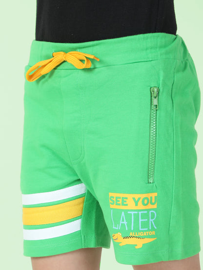 Green Alligator Boys Shorts