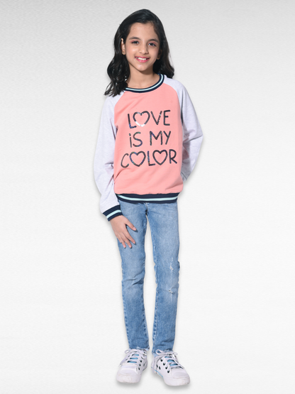 Love is my color girls Sweatshirt