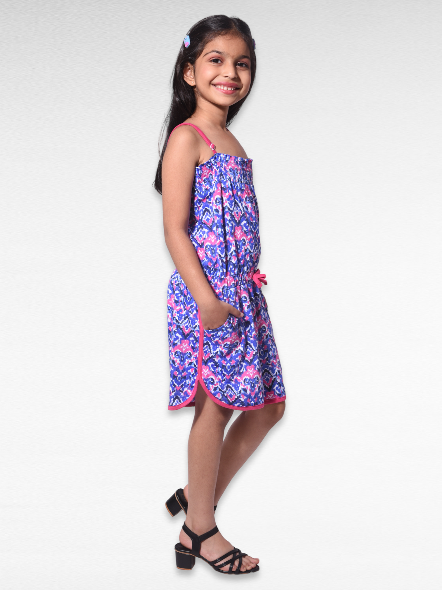 Vibe Girls Frock - Chill Blue