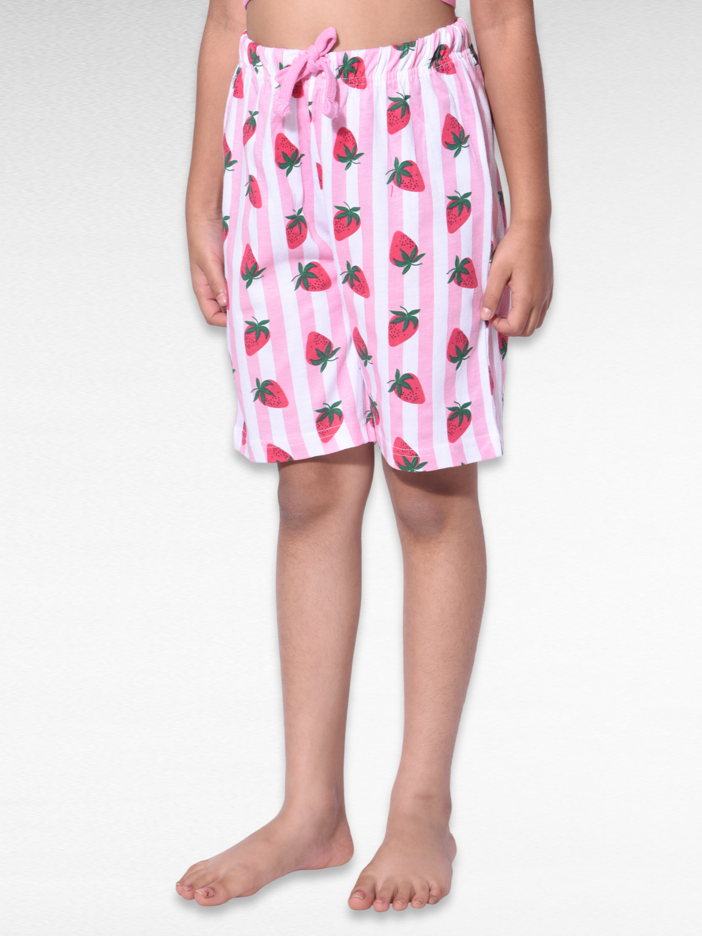 Girls Cute Strawberry Shorts - Pink